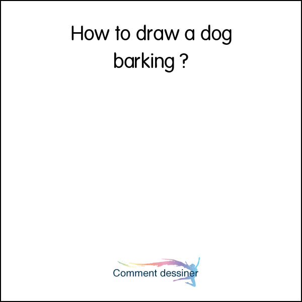 How to draw a dog barking